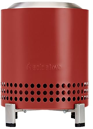 Solo Stove Brasero de Table Mesa XL | Mini cheminée d'extérieur à Faible dégagement de fumée, par des granulés ou du Bois, Acier Inoxydable, avec, Support, Sac de Transport, 21,8x17,8cm, 1kg, Rouge