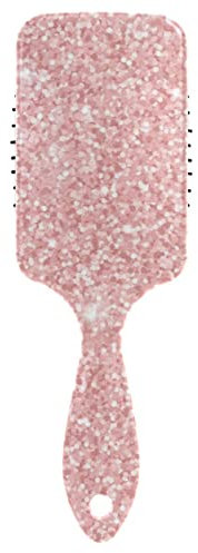 Rose Gold Glitter Seamless Pattern Detangling Hair Brush Hair Smoothing Massaging Scalp Hair Detangler Brush for Curly Hair