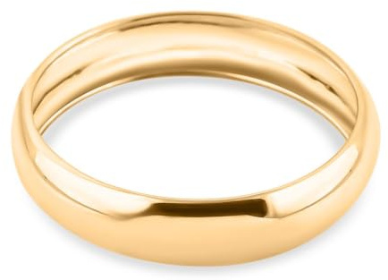 TJC Royal Bali 9ct Gold Wedding Band Ring for Women, Unisex Glossy, Size S