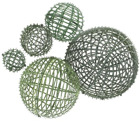 Amosfun 5st Kugelkäfig Für Künstliche Draht-Topiary-Kugel Topiary-baumrahmen Formschnitt-kugelkugel Topiary Sphäre Rahmen Kranzform Topiary-Ball Buchsbaum Ornament-Rack Plastik 3D Anlage