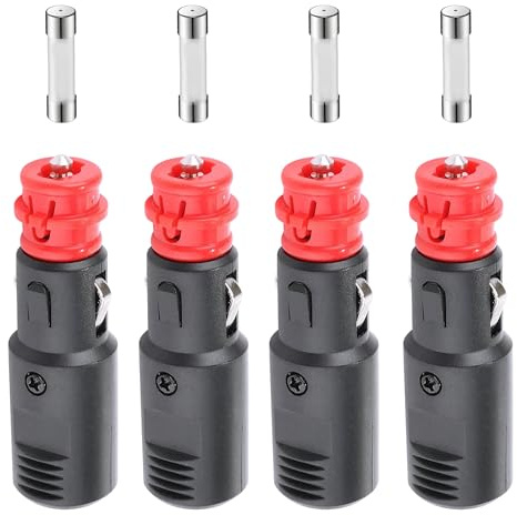 Flaconi 4PCS Enchufe de Encendedor de Coche,Enchufe Mechero 12v,Encendedor de Cigarrillos Enchufes,Conector Mechero Coche,Adecuado para Reemplazar el Enchufe del Encendedor de Cigarrillos del Coche