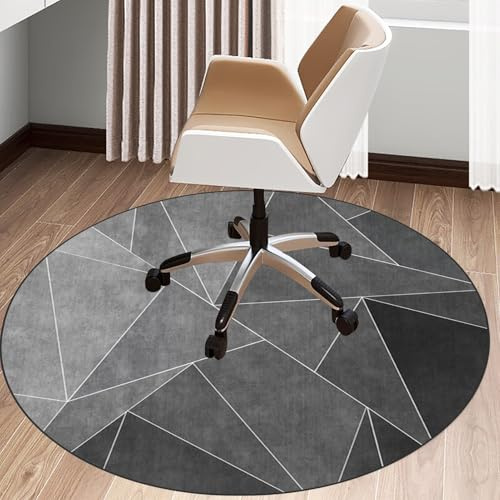 Bodenschutzmatte Bürostuhl für Hartböden, Rund 80 cm Gaming Stuhlmatten für Teppichböden, Unterlage Schreibtischstuhl für Laminat, Bodenmatte für Rollstühle, Mehrzweck-Stuhlteppich für zu Hause