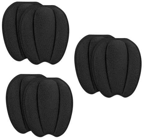 Lot de 3 paires de coussinets adhésifs pour langue de chaussures - Noir