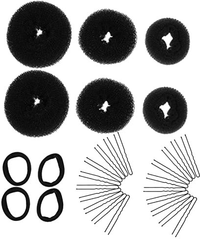 Beavorty 2sets Hair Design Tools Kit Bun Pins Snap Band for Elegant Hair Bun Makers Ponytail Updo