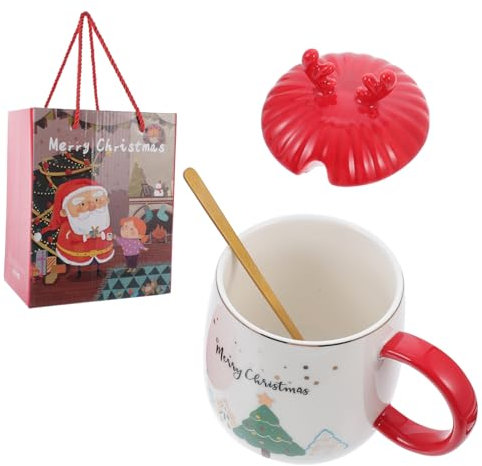 Cabilock Weihnachtstassen Keramik Mit Festlichen Motiven Passend Für Kaffee Tee Und Wasser Als Geschenktasse Für Zuhause Oder Büro