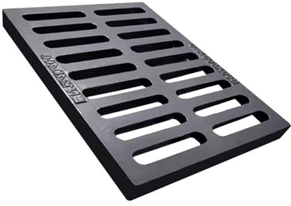 CMYCYDDPLY Grille Caniveau en Métal, Grille Evacuation Eau Exterieur, for Allée, Couvercle de Drain Extérieur(50x35x3cm)