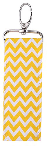 SIXRUN Porte-clés Chic pour Rouge à Lèvres, Pochette élégante pour Femmes et Filles, Jaune, Gris, Noir, Rose, Cadeau de Fête des Mères (YELLOW)