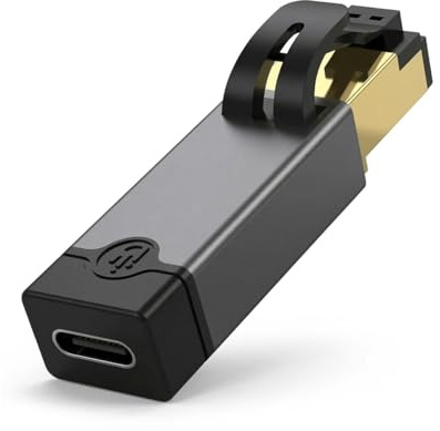USB C zu Ethernet-Adapter, Gigabit RJ45 männlich zu USB C weiblicher Netzwerkkonverter, 1000Mbps Thunderbolt 3/4 kompatibler LAN-Dongle, Aluminium Unibody für MacBook Pro/Air, iPad, Chromebook, XPS