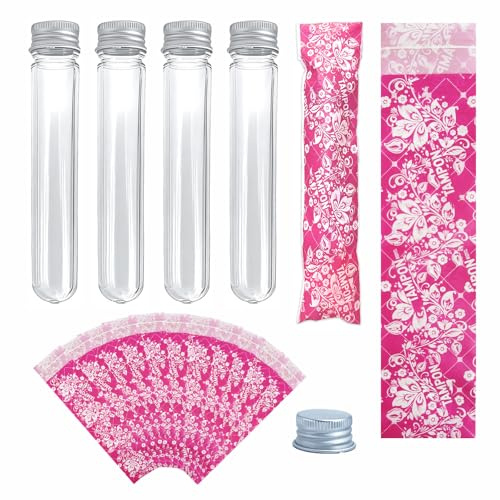 Secret Flask - Recipientes de alcohol ocultos discretos para mujeres con 5 tubos de 25 ml y 20 envoltorios de tampón, perfectos para fiestas y eventos