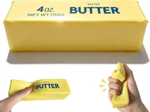 ZUMME Squishy Butter, Jouet à Presser en PU à Retour Lent, Jouet sensoriel Anti-Stress pour Enfants et Adultes, adapté au Bureau et à l'école (1, Jaune.)