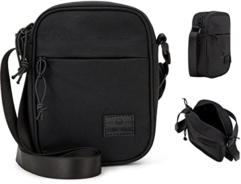 Johnny Urban Umhängetasche Herren & Damen Klein Schwarz Luis Kleine Schultertasche aus Recycelten PET-Flaschen für Freizeit, Festival & Urlaub - Hochwertige Crossbody Tasche - Wasserabweisend