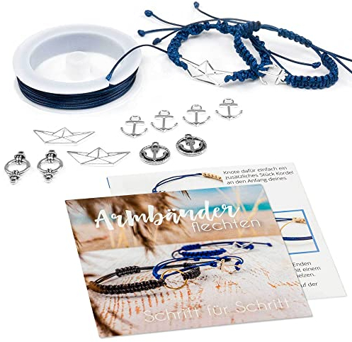Vintageparts FACHHANDEL FÜR SCHMUCKZUBEHÖR Set MATHILDA Schmuckbastelset zum maritime Armbänder selber machen