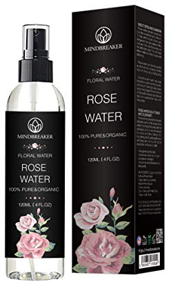 Acqua di rose biologica - Grado terapeutico, puro, bulgaro, senza esano, senza alcool - Ideale per toner facciale, pelle, capelli, cura del corpo, spray da viaggio - Nebulizzatore fine (120 ml)