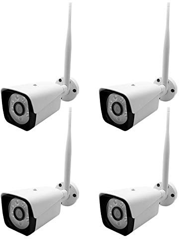 Videocamere Sorveglianza Sicurezza Set Di Telecamere Di Sorveglianza Wireless A Quattro Canali 720P, Sicuro, Impermeabile, Visione Notturna, Rilevamento Del Movimento-100W