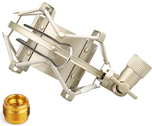 Miwayer Universal Microphone Shock Mount,Most Advanced Cobweb Anti-Vibration Structure Compatible with 1.6-1.8(42-47mm) Large Diameter Condenser Mics, Like CAD U37 USB GLX220 NW-700 MXL770 V250