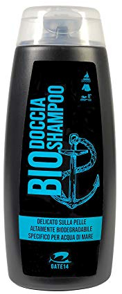 GATE14® Doccia Shampoo Bio Altamente Biodegradabile specifico per Acqua di Mare - 1 Flacone