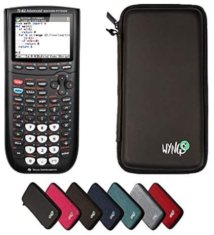 CALCUSO Paquete Básico Negro con Calculadora Grafica TI-82 Advanced Python Edition