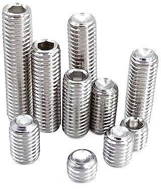 5-50PCS DIN916 M1,6 M2 M2,5 M3 M4 M5 M6 M8 M10 Edelstahl Kopflose Innensechskant Set Schraube Madenschraube (Color : 304 Stainless Steel, Size : 18MM_M4 50PCS)