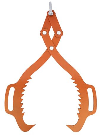 1000KG Pince de Levage, Pince Forestière pour Troncs, 0-63.5cm Ouverture de la Mâchoire, Acier au Carbone, Attrape-Bûches Efficace, Pince de Levage de Grumes