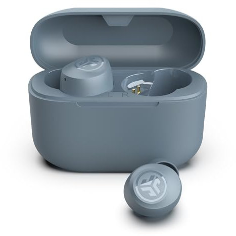 JLab Go Air Pop+ True Wireless Earbuds, In Ear Headphones, Bluetooth Earphones, 35H Playtime Ear Buds, Bluetooth Earbuds with Microphone, USB-C Charging Case, Dual Connect, EQ3 Sound, Slate