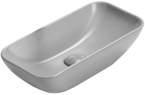 Mexen Lavabo de baño con un solo cuenco Klara - Gris claro mate - 21564661