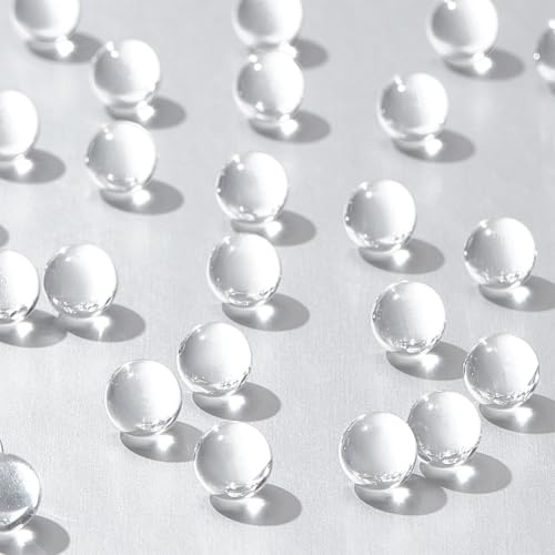 NBEADS 100 Stk. Klare No Hole Glasperlen, 8mm Quarzkugeln Perlen Ungebohrte Runde Perlen Kristall-Perlen Glaskugel Dekoperlen für DIY-Schmuck Machen Home Dekorationen