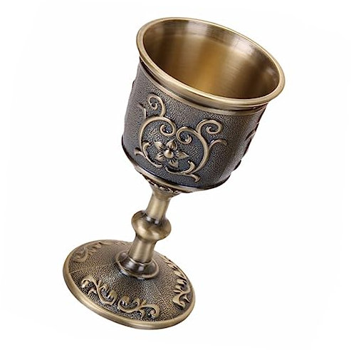 Garneck Copa De Vino De Metal Retro Cáliz Mini Para Fiestas y Diseño Práctico y Duradero