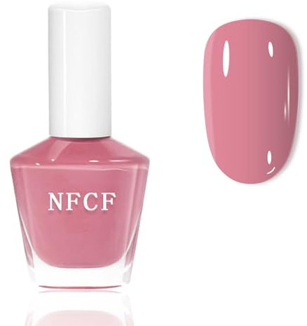 Pink Nail Polish - Grey Pink Nail Varnish - Dark Pink Summer Color Quick Dry Nail Varnish - Long Lasting Nail Polish High Pigmented No Need UV Silky Smooth Nail Art Gifts for Women