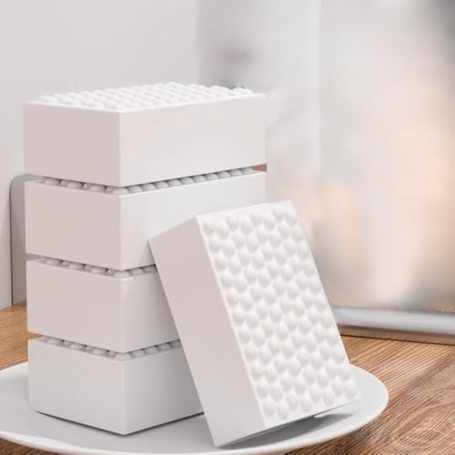 Lkw Ogechi 20 Stück Schmutzradierer Schwamm mit 2X Stärkerer Reinigungskraft, 10x7x3cm Schmutzradierer Schwamm Melamin, Multi-funktionale Weiß Radierschwamm Putzschwamm Zauberschwamm für Haushalt