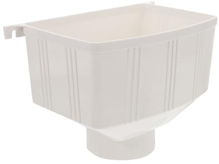 SEWACC Raccord de Gouttière de Canalisation Facile à Installer et Résistant la Déformation en Plastique Blanc Collecte des Eaux de Pluie sur Bâtiments
