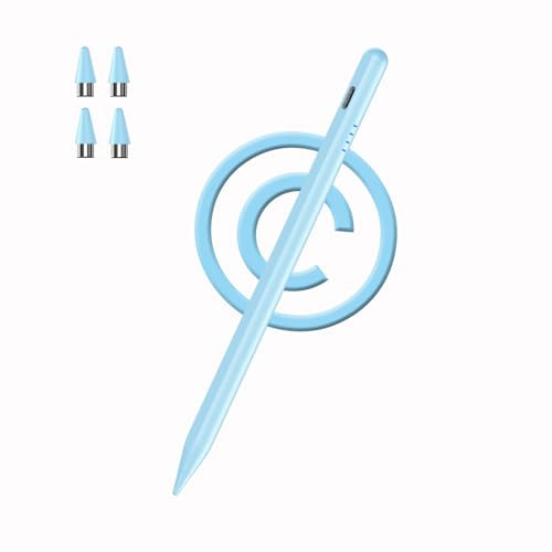 Tablet Pen, Digital, Stylus Pens for Touch Screens, Compatible with iPhone, Samsung/Android Smart Phone, Magnetic Pen Rechargeable Tablet Writing Drawing Pencil（blue）
