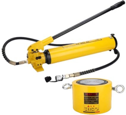 Martinetto idraulico da 50T, martinetto idraulico for impieghi gravosi, corsa da 2 pollici, con pompa manuale CP-180, adatto for installazione e manutenzione nei cantieri edili(100T jack+CP-700-2A han