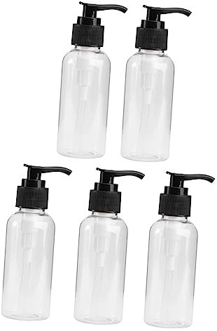 BESTYASH 5stücke Schwarze Pumpflasche Duschgel-pressspender Wiederverwendbare Unterverpackungsflasche Nachfüllflasche Spender Für Reisebehälter