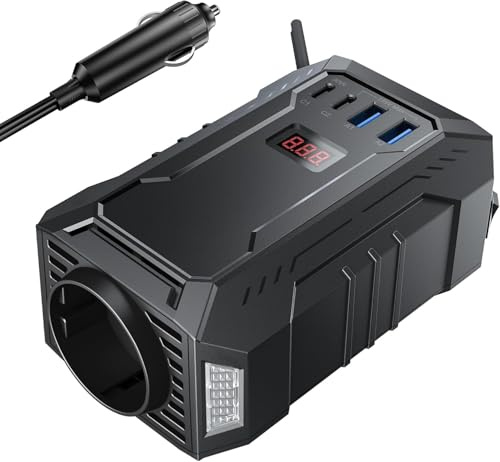 BESTEK Wechselrichter 12v auf 230v 400W Stromwandler 12 auf 230/steckdose Auto Adapter/Auto wechselrichter,Inverter,inkl.Kfz Zigarettenanzünder Stecker