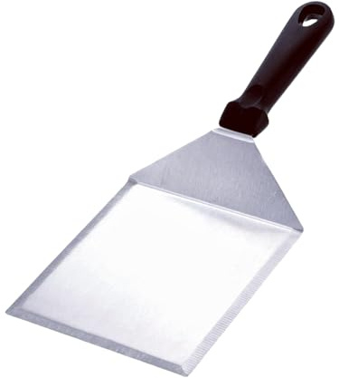 Cyoufine Extra Wide Spatula, Large Metal Spatula Heavy Duty Stainless Steel Spatulas Turner Flipper with Beveled Edges for Skillets, Grills, Pancake Flipper, Smash Burgers, 6 x 5-Inches Blade