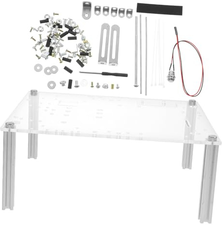 HOLIDYOYO Soporte Transparente para Placa Base de Aleación de Aluminio y Acrílico, Fácil de Instalar y Transportar, Base Resistente para Caja de PC Abierta, Adecuado para Profesionales