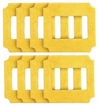 4pcs Mops For Robot Window Cleaner Glass Washer Cloth Mop Machine QHC004 / RL880 / RL1188 / 2988/3325 / 3368，Reusable(8pcs yellow mops)