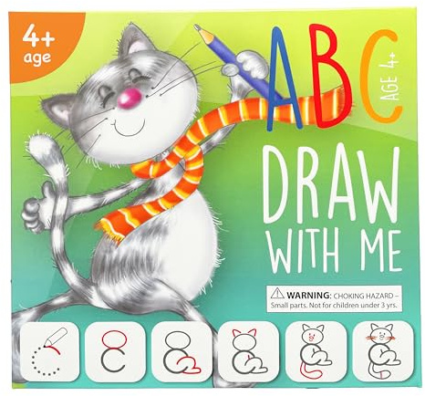 Learn to Draw ABC Letters: Crafts & Art Supplies for Kids Ages 3-6, Gift | How to Draw, Letter Tracing Cards, Handwriting Practice, Alphabet Flashcards, Birthday Gift for 4 Year Old Girl Boy