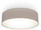 B.K.Licht - Plafoneria con paralume in tessuto, attacco E27, max. 40 watt, lampada soffitto, plafoneria soffitto, plafoniere da soffitto, plafoniera camera da letto, plafoniere, 38x10 cm, tortora