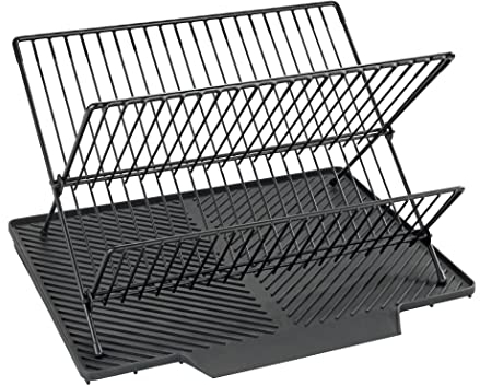 Abtropfmatte Nelia mit Abtropfgestell Schwarz