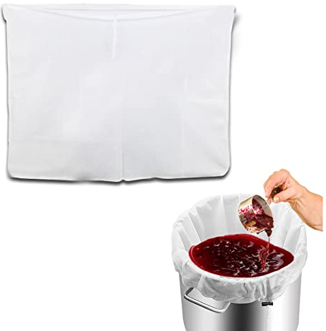 Bolsa Filtro Cerveza, Bolsa de Leche de Nuez para Hogar, Reutilizable Bolsa de Malla Fina, para Frutas, Sidra, Manzana, Uva, Vino, Cerveza y Filtros