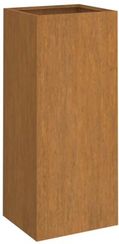 vidaXL Jardinera de Acero corten 32x29x75 cm, Maceta, arriate Elevado, Soporte para macetas, macetero, bancal Elevado, Soporte para Plantas