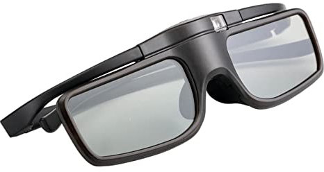 Tiuimk Lunettes 3D à obturation active Bluetooth pour projecteur Epson TW5210/5400/5600/8200/9300 Noir