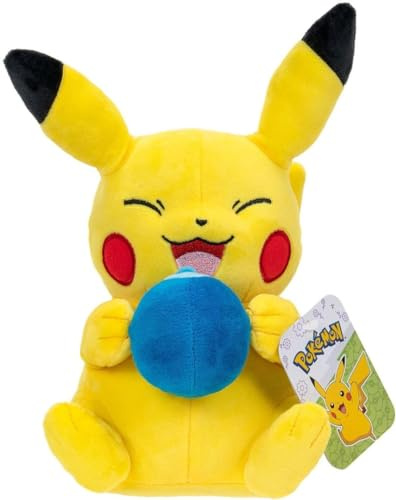 Pokémon Peluche Pikachu with Oran Berry Accy 20 cm, Black