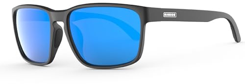 Rheos Coopers Floating Polarized Sunglasses | 100% UV Protection | Boating & Fishing | Water Sport | Anti-Glare | Mens & Womens (Gunmetal | Marine)