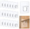 18 Piezas Soportes de Estante Autoadhesivos, 6 x 6 cm Soporte Balda Autoadhesivas, Soportes Adhesivos Transparentes para Estanterías para Estanterías de Armarios