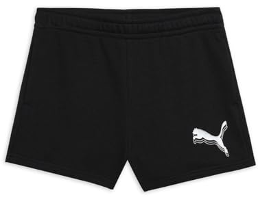 Puma Mädchen Metallic Gestrickte Shorts, Puma Black, 128 EU