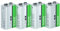 Granicell 4 Pack 9V wiederaufladbare Batterien, 9V NiMH Hochkapazitätsbatterien