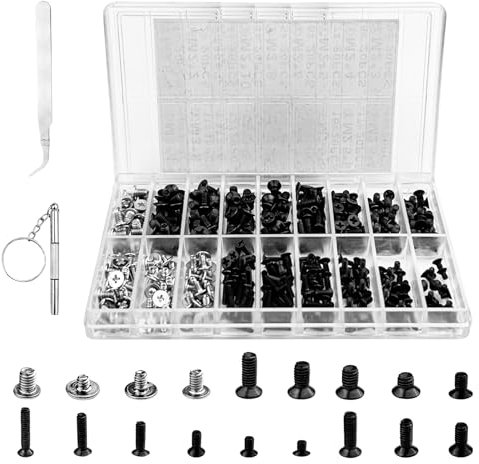 Nicrulp 355 Piezas Tornillos M3 M2 M2.5 Ssd, Tornillos del Chasis para Gafas, Tornillo de Presion, Small Screws Set, para Ssd Disco Duro Ordenador Placa Base Universal Accesorios