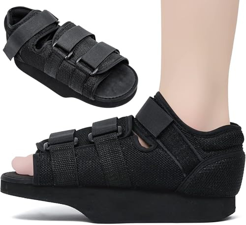Post Op Recovery Shoe Adjustable Medical Walking Shoe Forefoot Off-Loading Healing Shoe for Post Surgery or Operation Support, Broken Foot, Bunions Broken Big Toe Surgery Forefoot Splint (Medium)